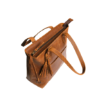Personalized Brown Leather Tote Bag
