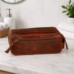Personalized Leather Toiletry Bag