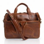 Personalized Leather Laptop Bag- Messenger Shoulder Briefcase for Men