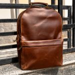 Personalized Leather Laptop Backpack - Travel Daypack for Men & Women